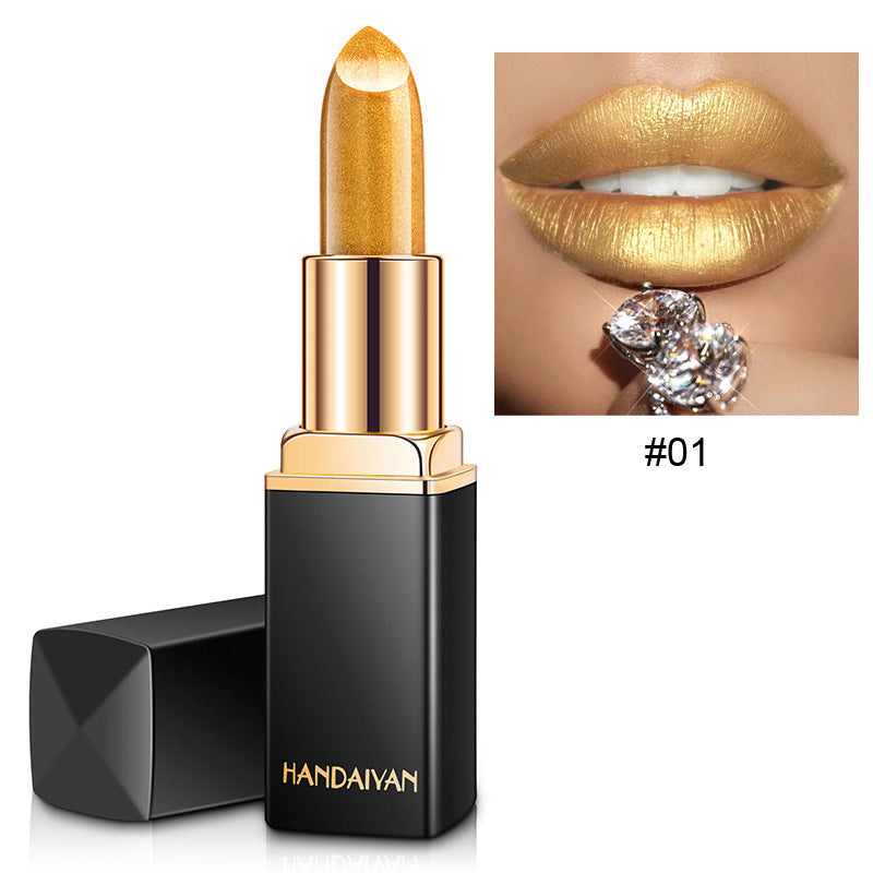 Maison Éloire Radiant Metallic Lipstick – textuur close-up